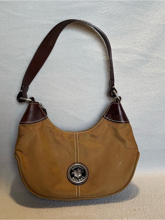 Dooney & Bourke Handbags - Dooney & Bourke Wayfarer Brown Canvas Nylon Hobo Shoulder Bag